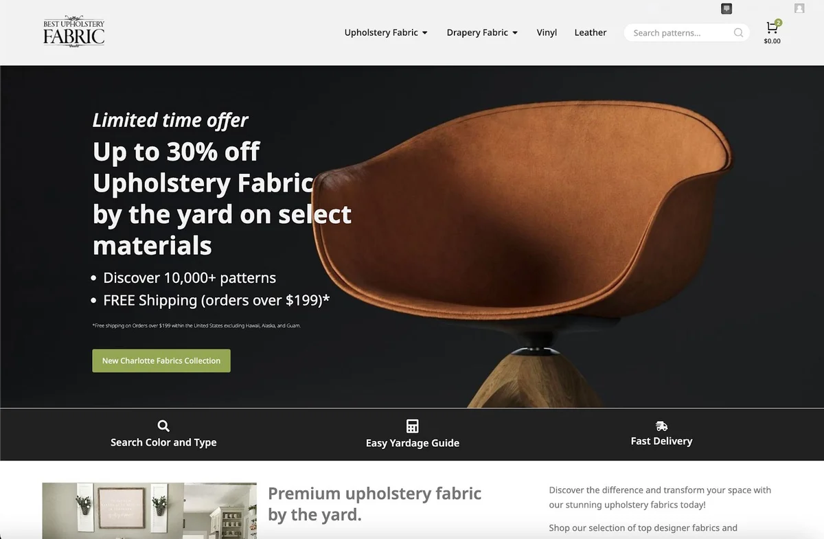 Upholstery Fabric By The Yard